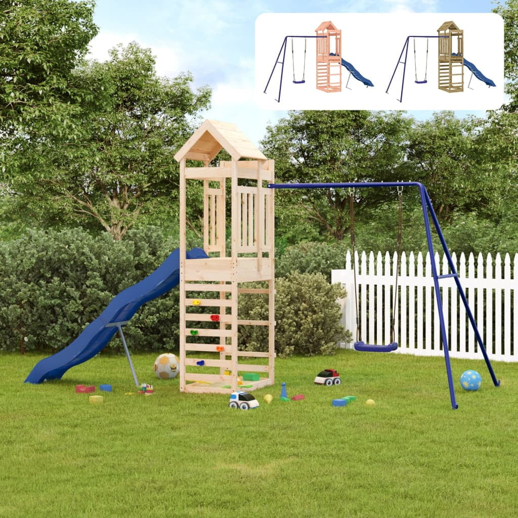 Outdoor Playset Solid Douglas Wood