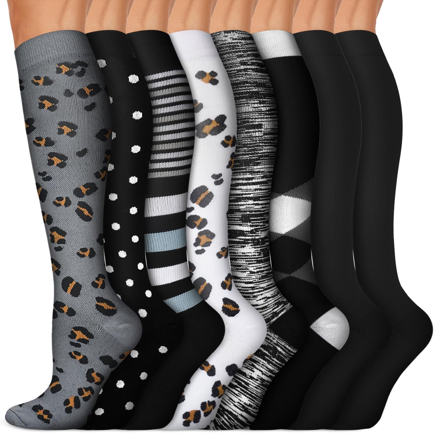 Copper Compression Socks (15-20 Mmhg) for Men & Women - Running, Hiking, Cycling, Travel - Improves Circulation