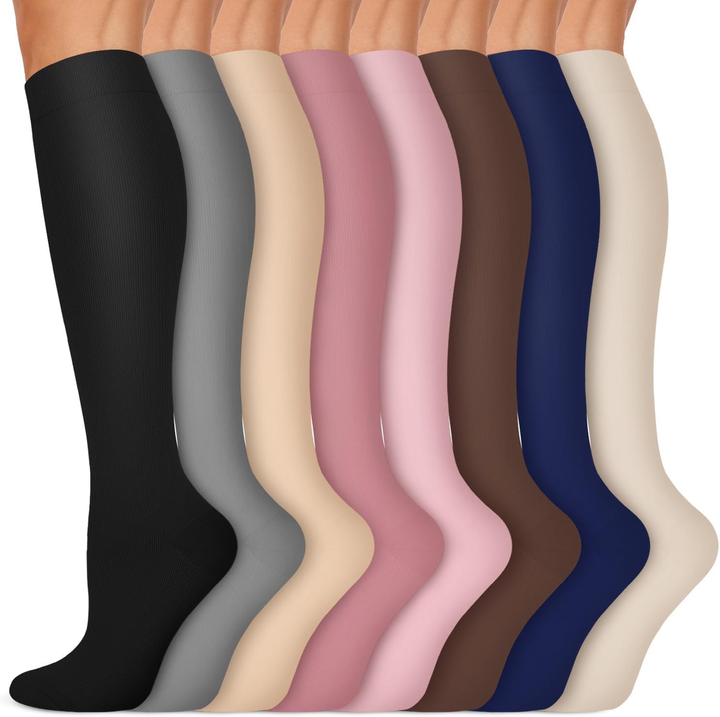 Copper Compression Socks (15-20 Mmhg) for Men & Women - Running, Hiking, Cycling, Travel - Improves Circulation