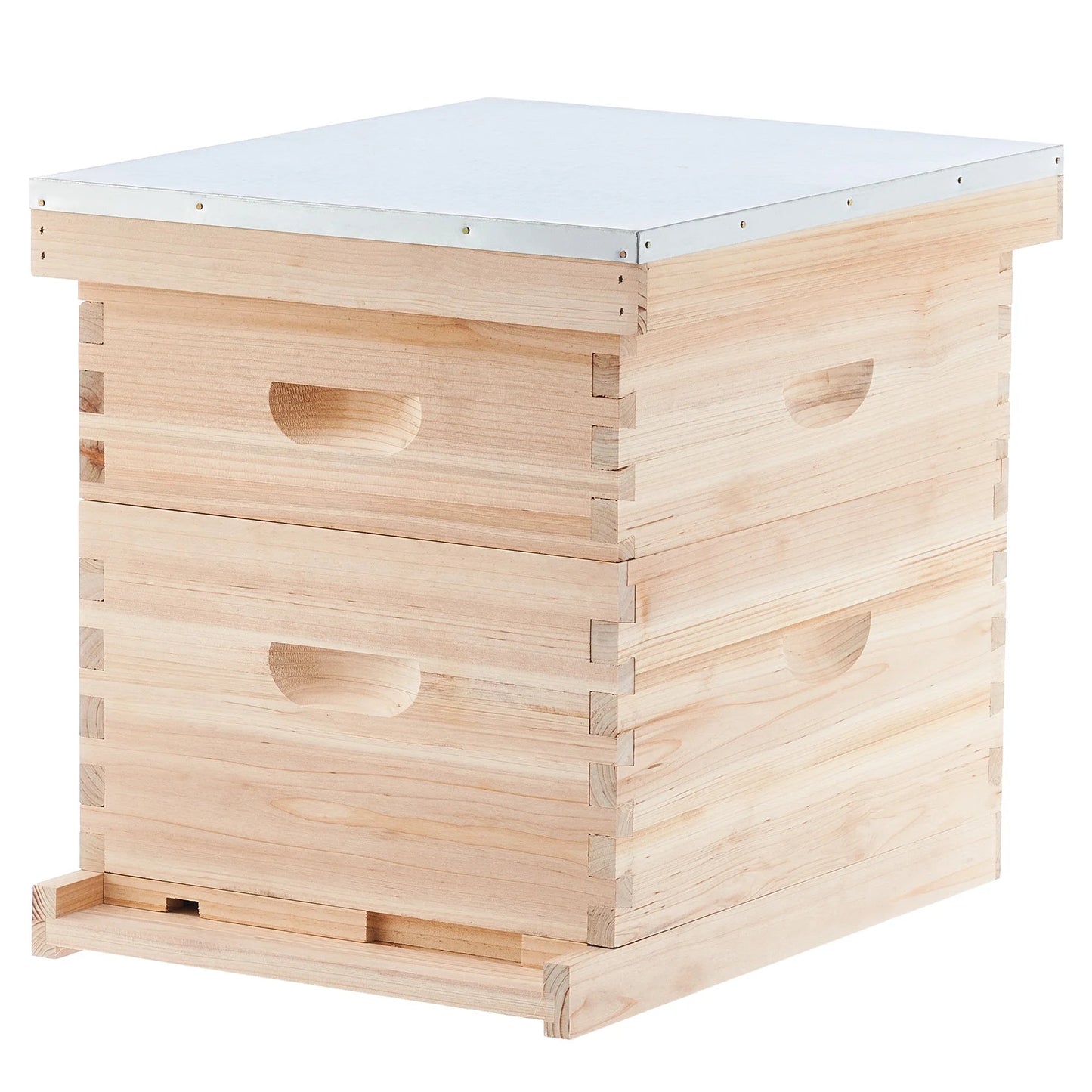 Complete Bee Hive Box for 10 Deep Frames 10 Medium Frames W/ Metal Roof for Beekeeping