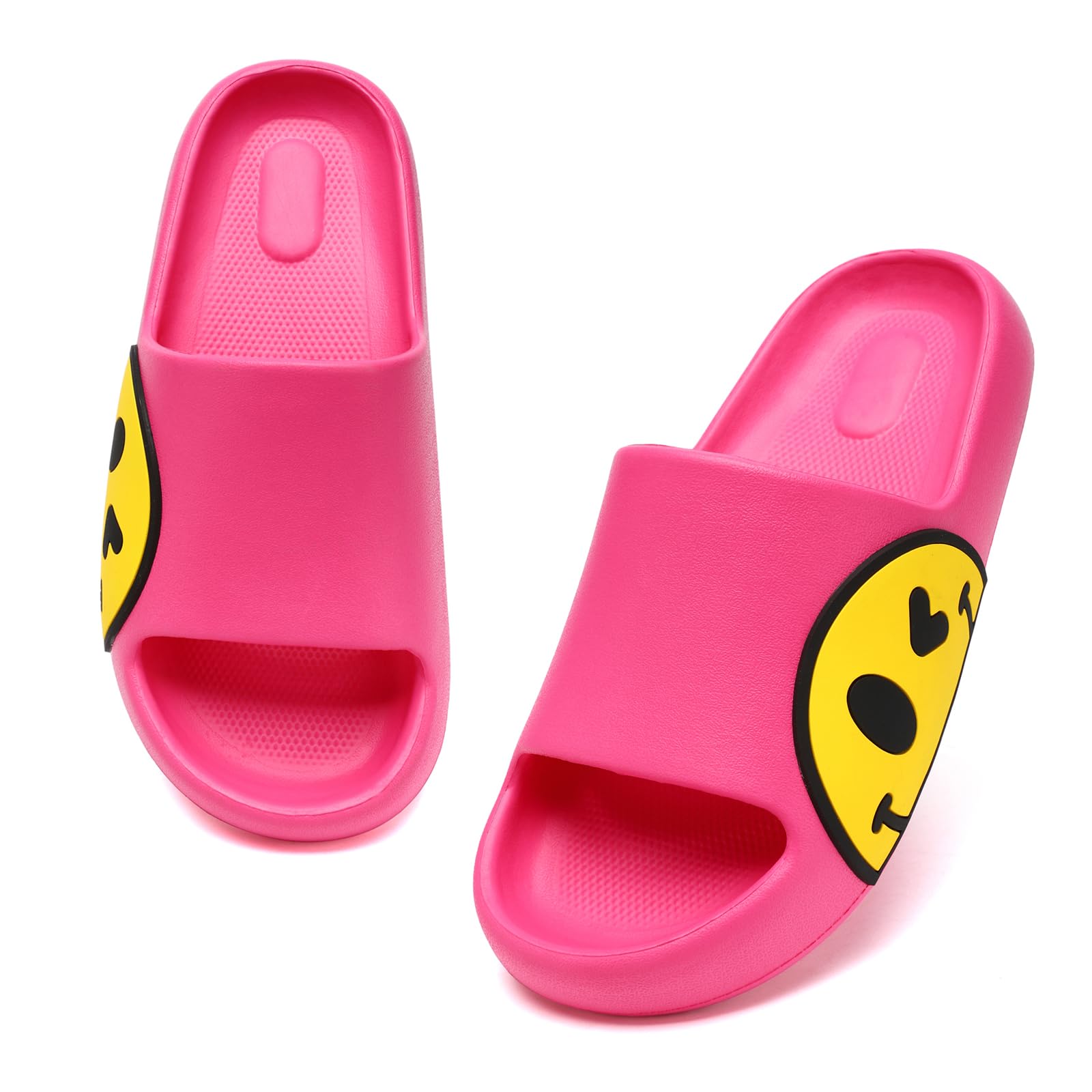 Sandals for Girls and Boys,Mens Slippers Sandals for Women,EVA Anti-Slip Indoor & Outdoor Kids Slippers Smile Face Open Toe Spa Bath Pool Gym House Casual Shower Shoes