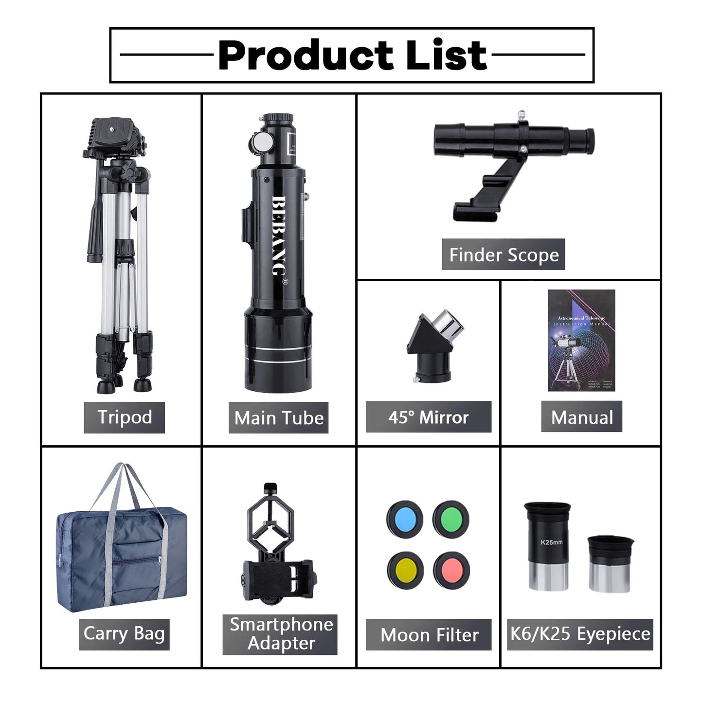 Telescope for Astronomy Fans, 70Mm Aperture 400Mm AZ Mount Refractor Telescope for Kids, Adults, Beginners