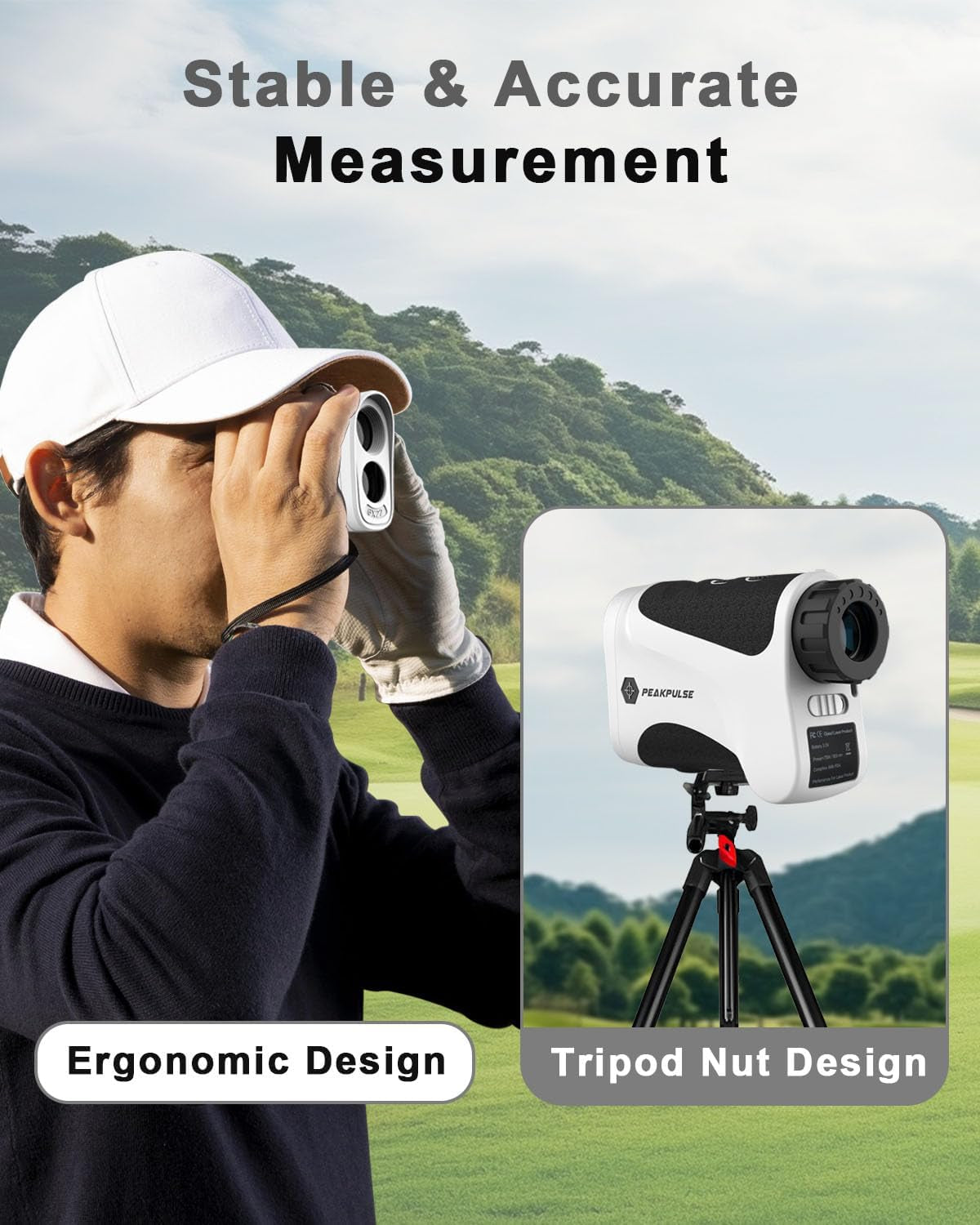 Golf, Camping Rangefinder 650 1400 1700 Yards Distance Measurement 6X Magnification