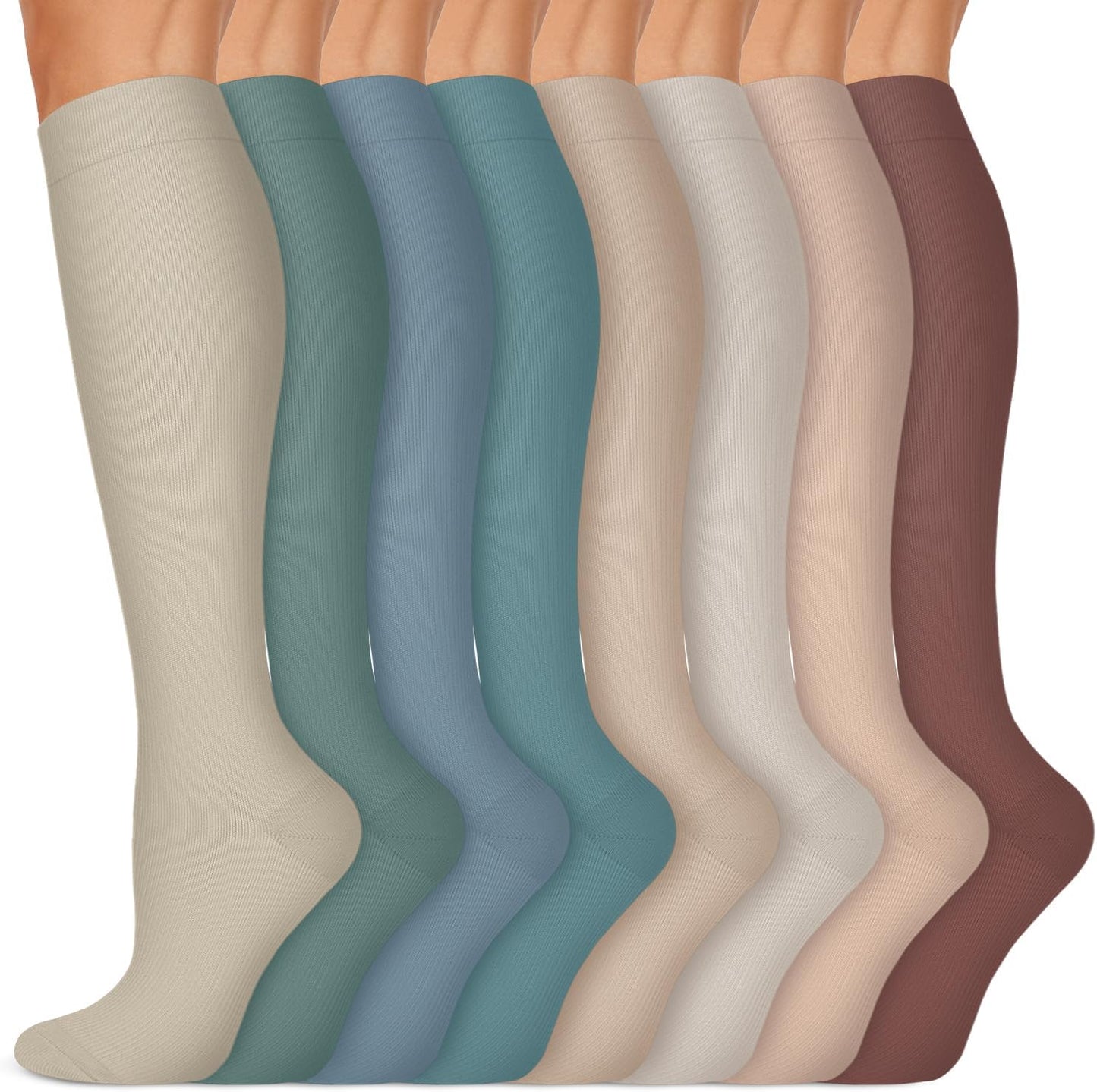 Copper Compression Socks (15-20 Mmhg) for Men & Women - Running, Hiking, Cycling, Travel - Improves Circulation