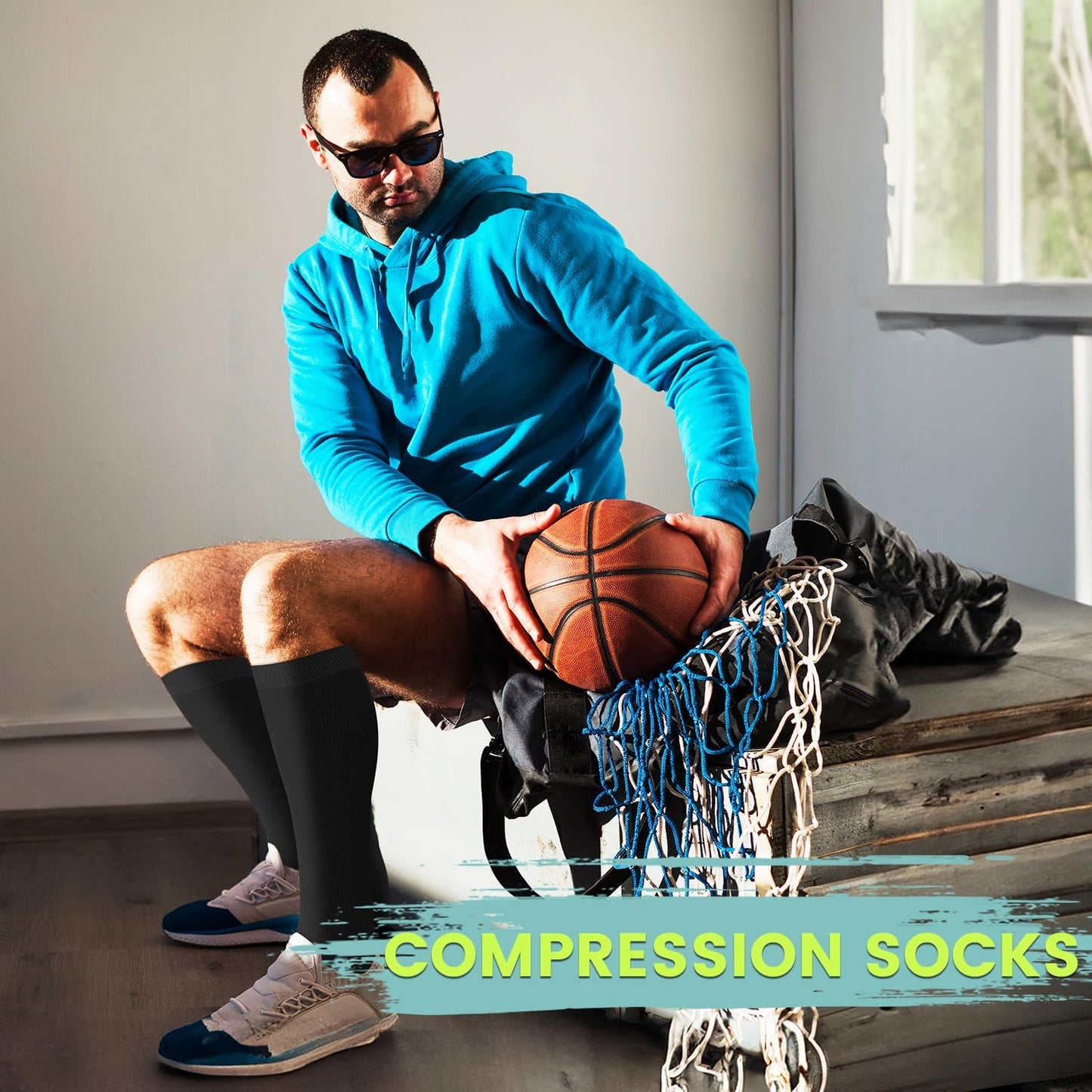 Copper Compression Socks (15-20 Mmhg) for Men & Women - Running, Hiking, Cycling, Travel - Improves Circulation