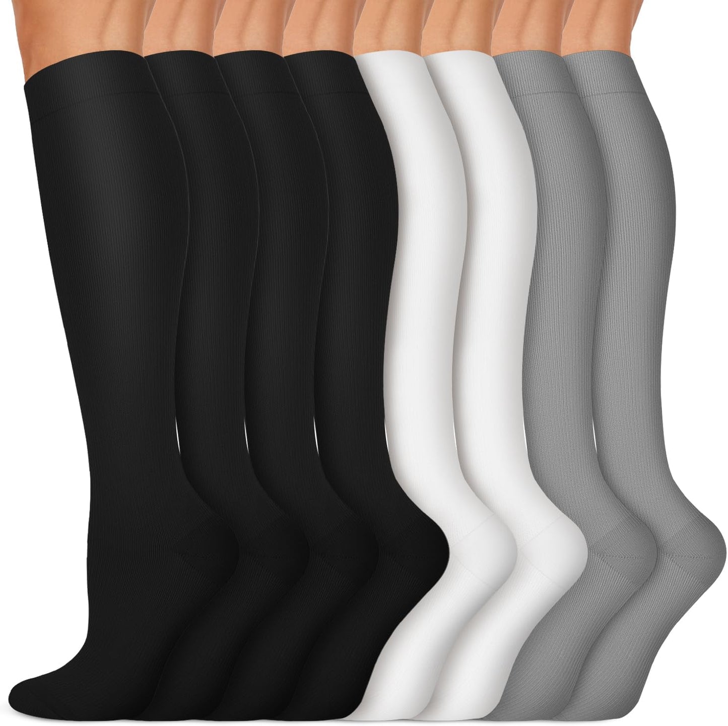 Copper Compression Socks (15-20 Mmhg) for Men & Women - Running, Hiking, Cycling, Travel - Improves Circulation