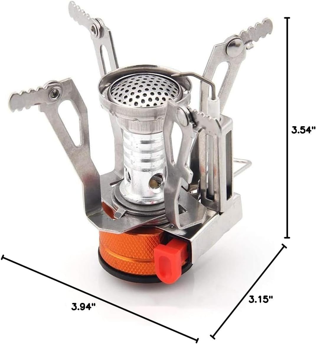 Backpacking Portable Camping Stove with Piezo Ignition Stable Supports Ultralight Stove for Camping Hiking and Backpacking Trips Cooking