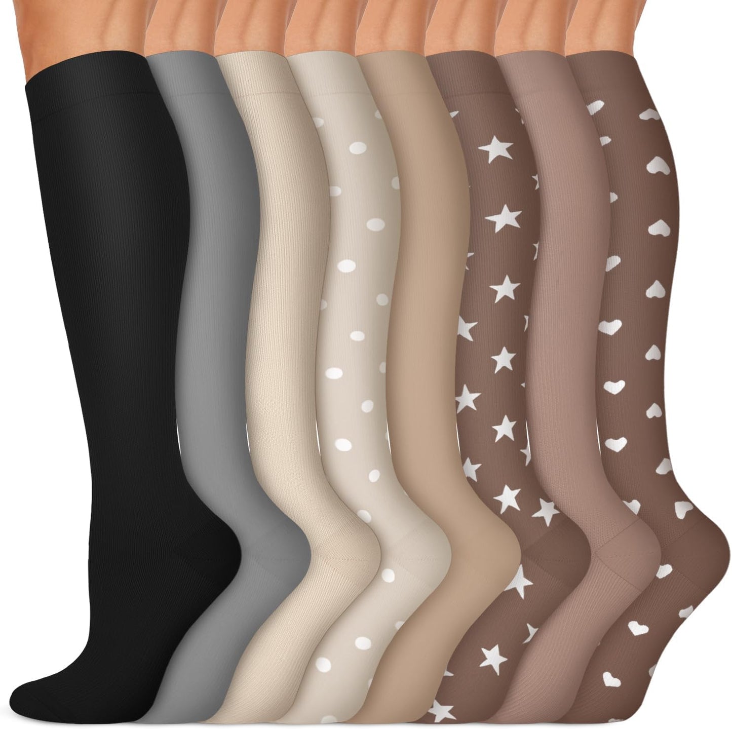 Copper Compression Socks (15-20 Mmhg) for Men & Women - Running, Hiking, Cycling, Travel - Improves Circulation