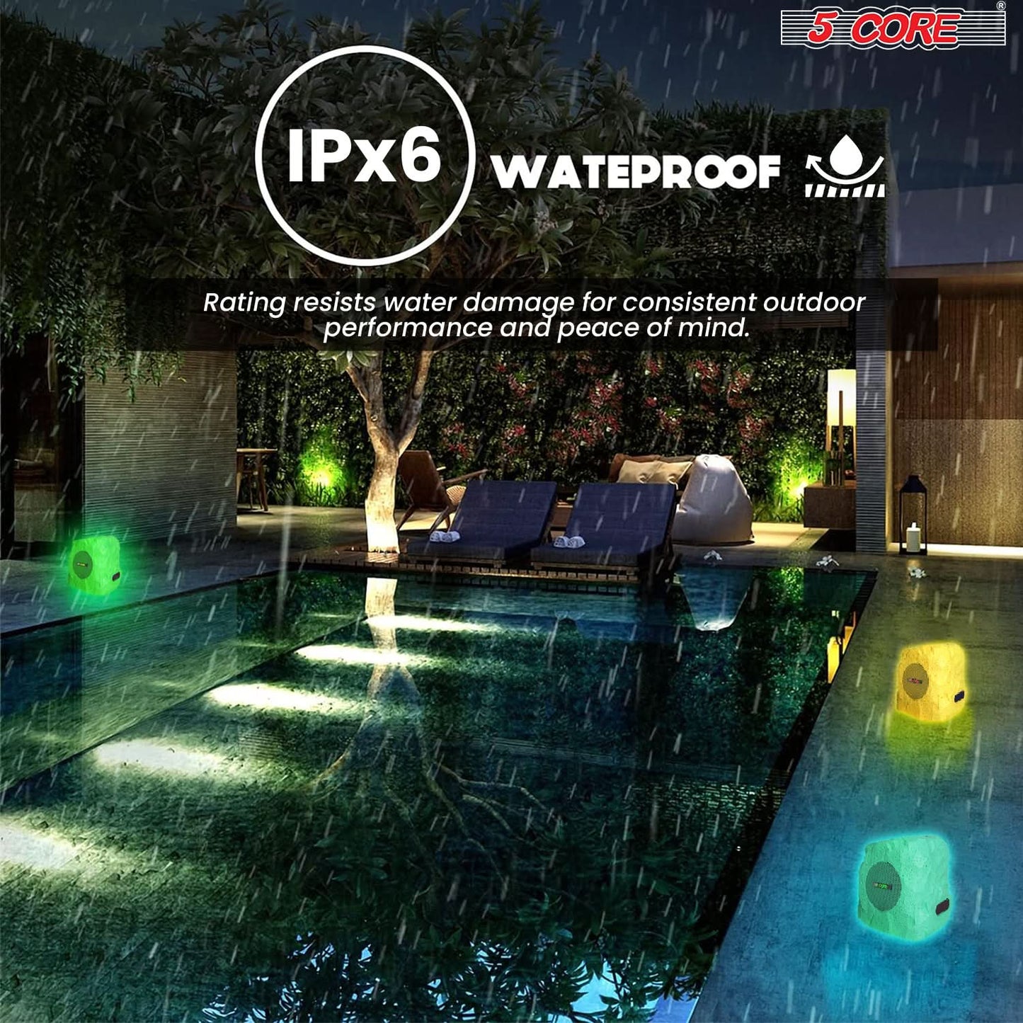5Core Outdoor Wireless Bluetooth Rock Shape Speaker