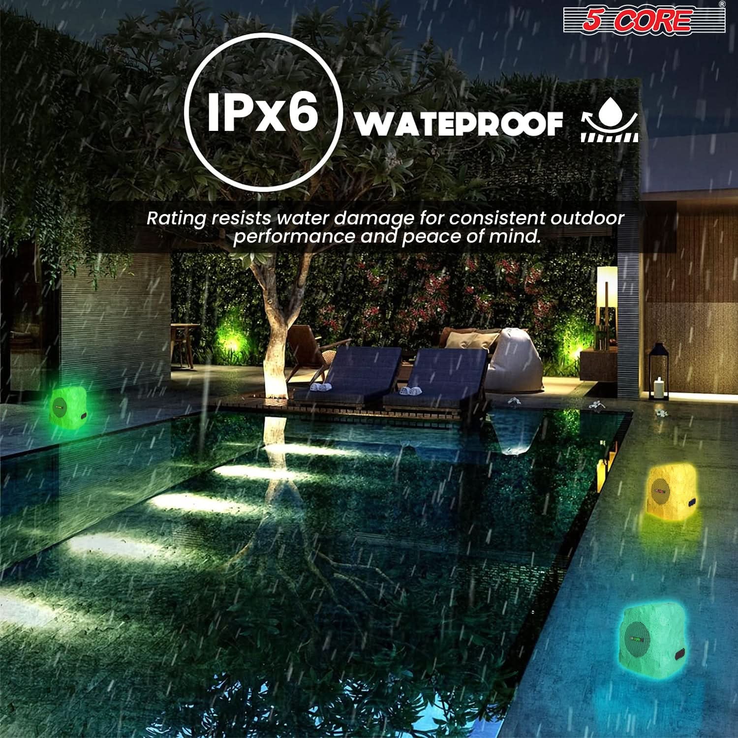 5Core Outdoor Wireless Bluetooth Rock Shape Speaker