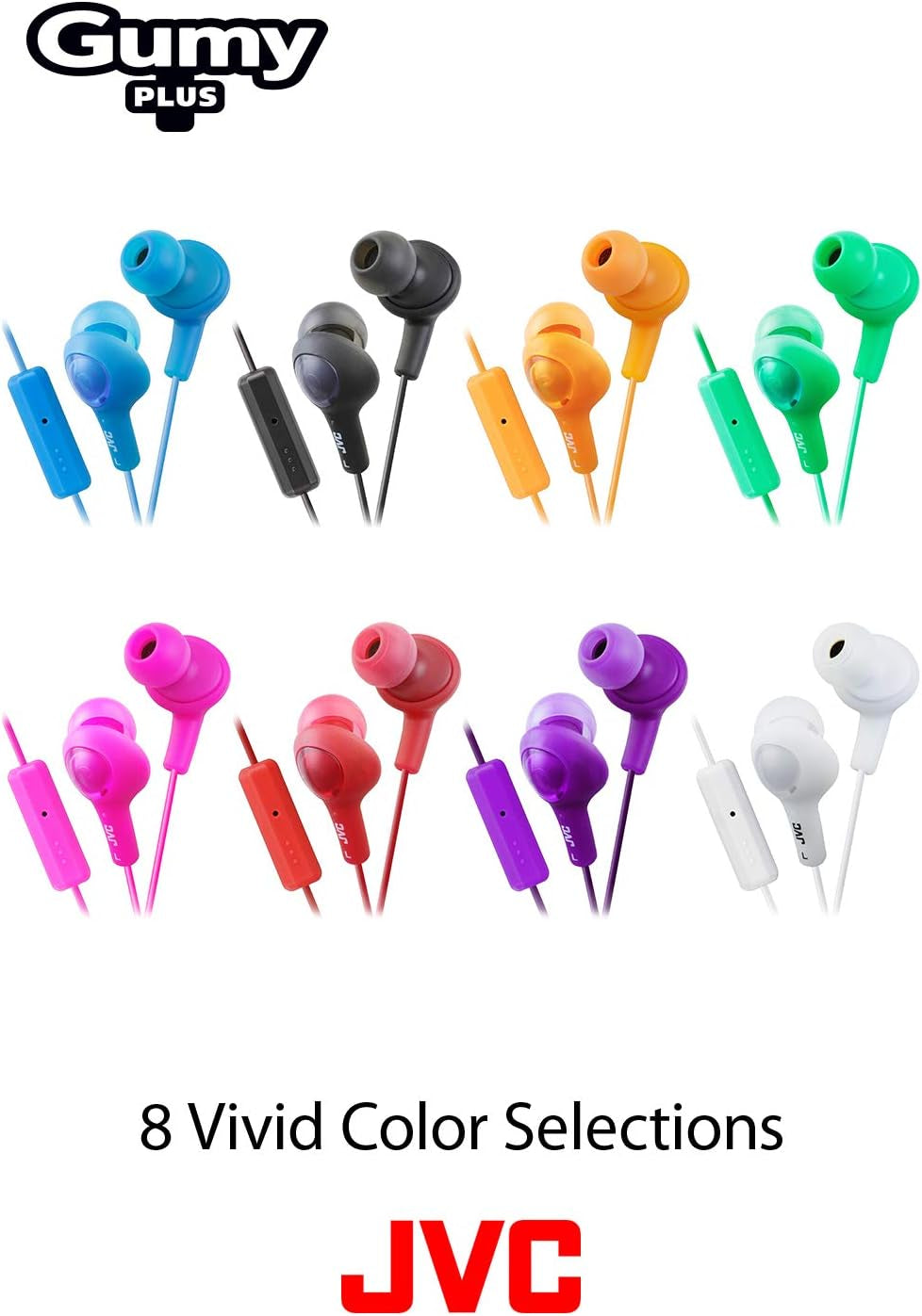 HA-FR6 Gumy plus In-Ear Headphones with Remote & Mic (Pink)
