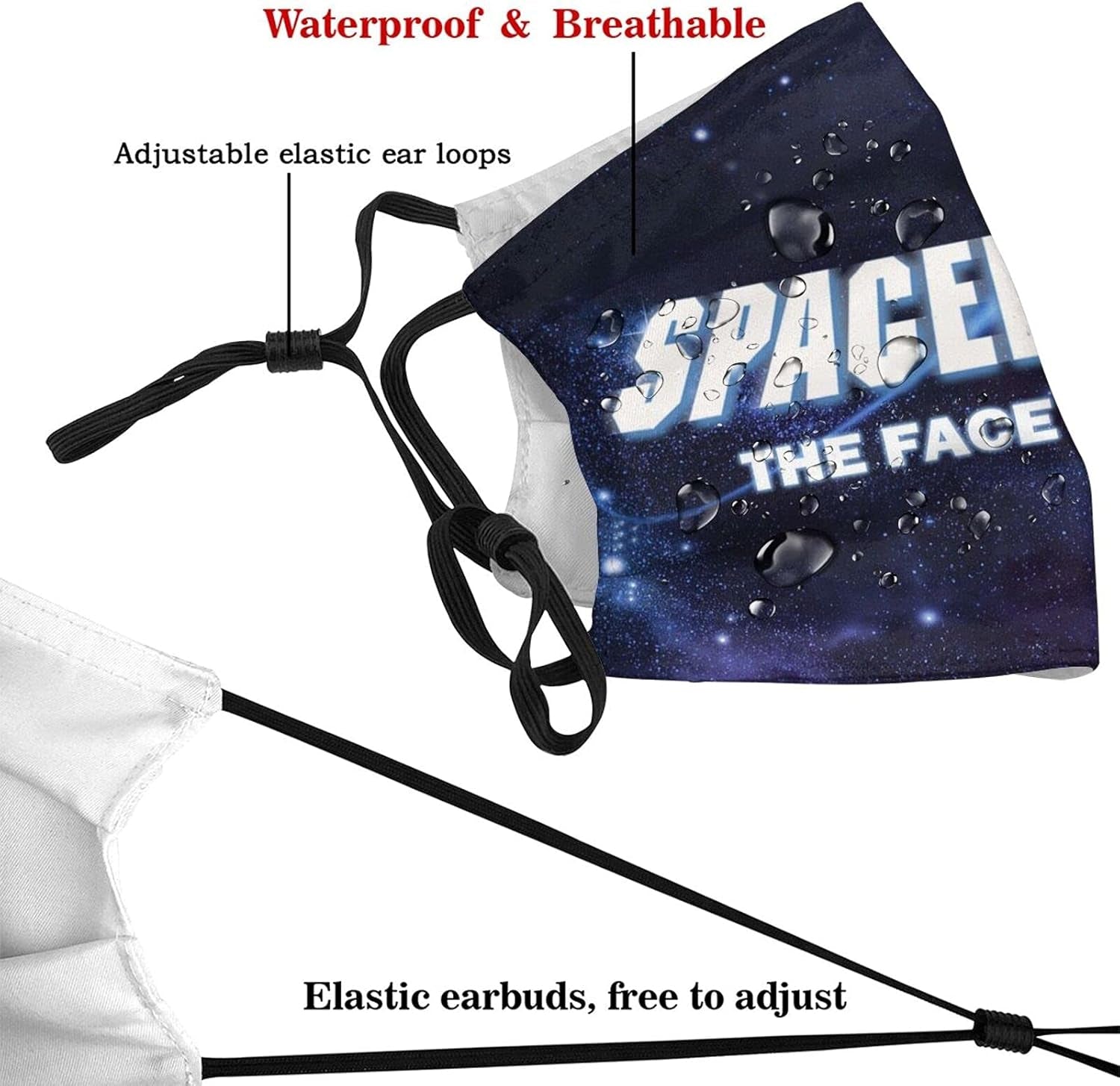 Spaceballs the Face Mask Adjustable Earloops Washable Reusable Breathable Balaclava Mouth Cover for Men Women
