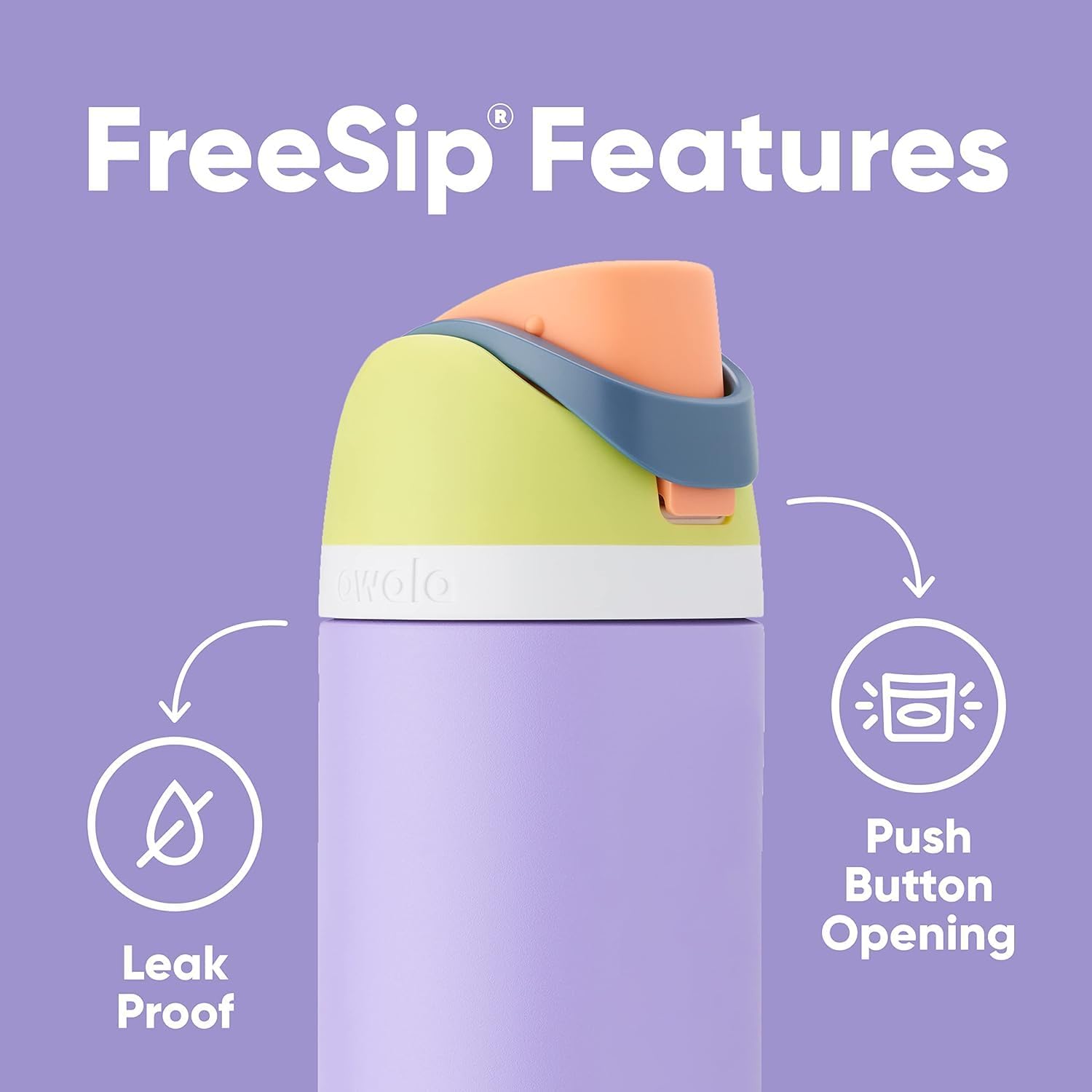Owala FreeSip Insulated Stainless Steel Water Bottle with Straw for Sports, Travel, and School BPA-Free Sports Water Bottle, 24 oz, Surfs Edge