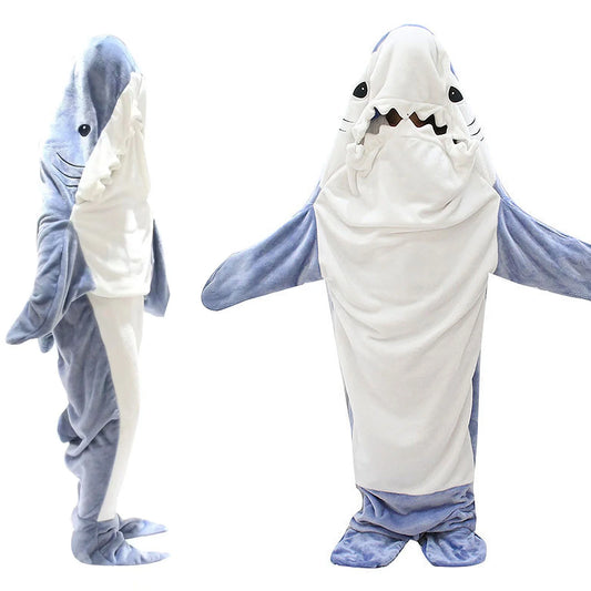 Shark Blanket Hoodie Onesie Adult & Kid,Wearable Shark Blanket,Shark Sleeping Bag,Soft Cozy Shark Onesie Costume