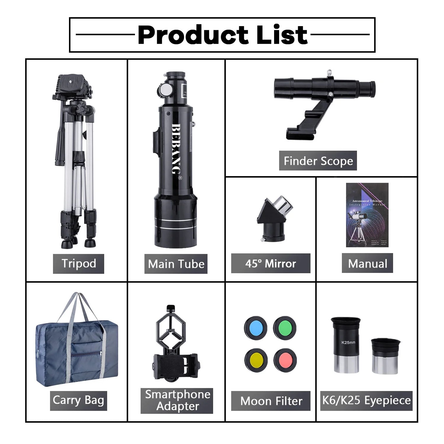 Telescope for Astronomy Fans, 70Mm Aperture 400Mm AZ Mount Refractor Telescope for Kids, Adults, Beginners
