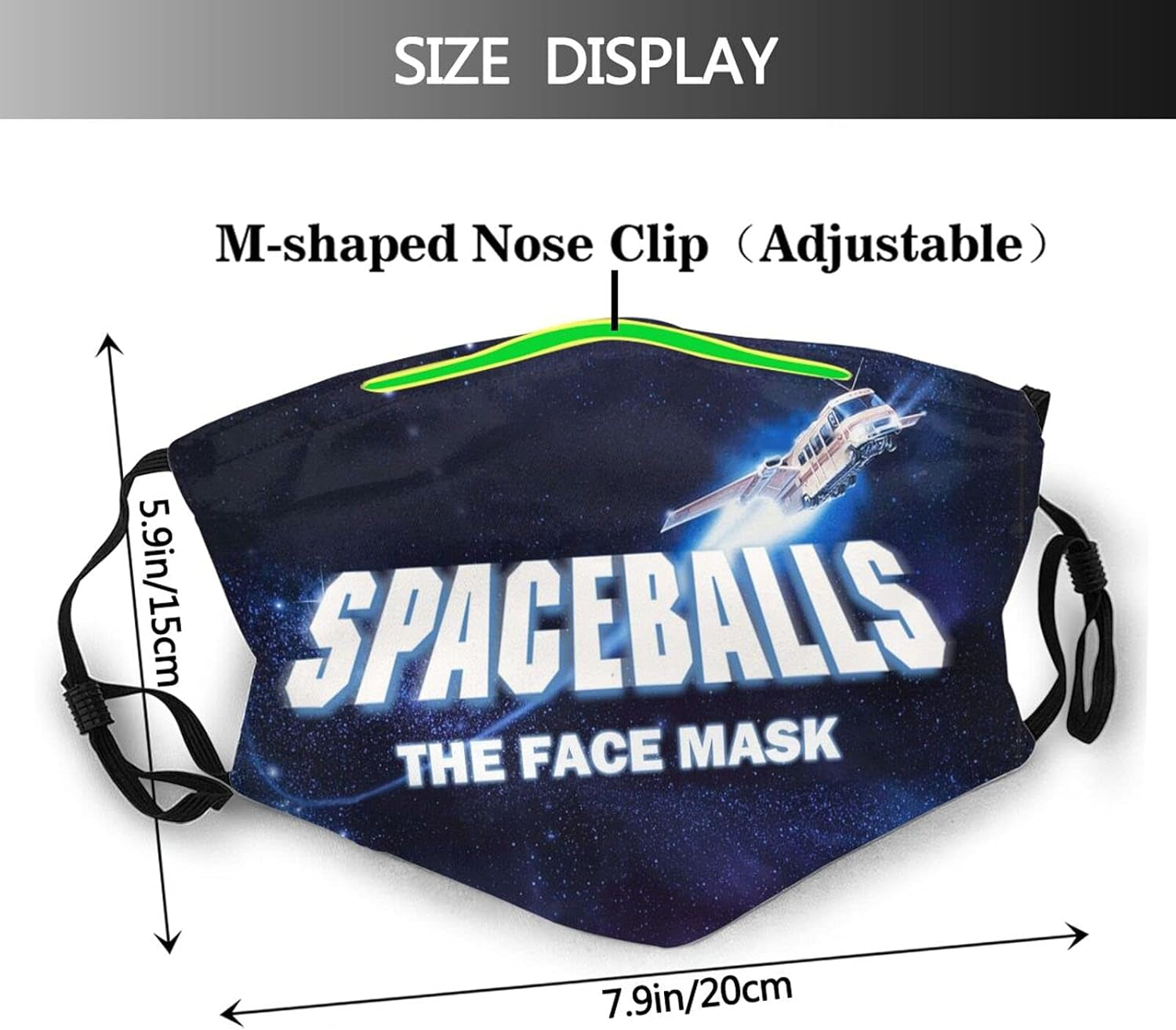 Spaceballs the Face Mask Adjustable Earloops Washable Reusable Breathable Balaclava Mouth Cover for Men Women