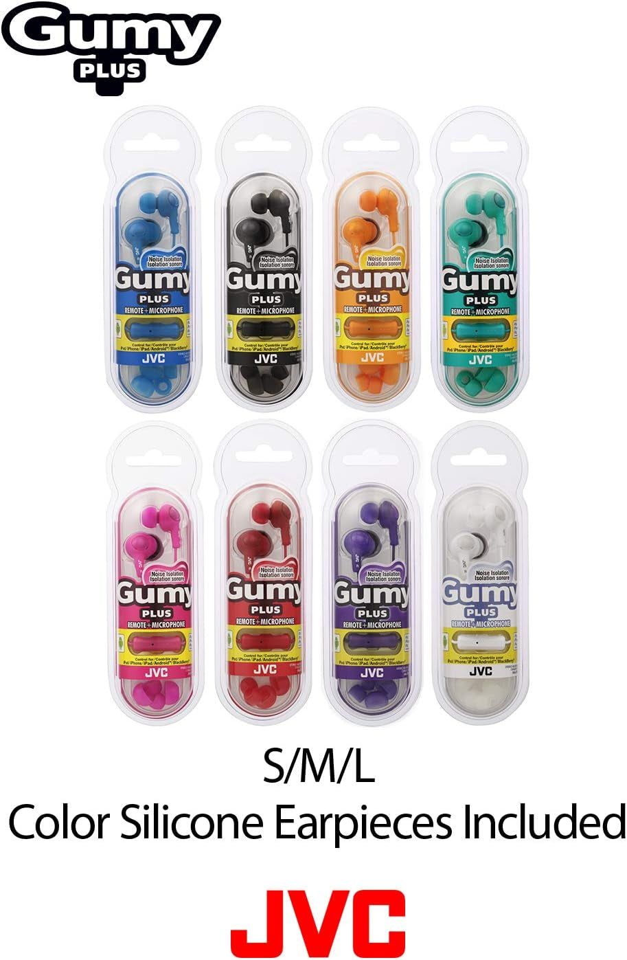HA-FR6 Gumy plus In-Ear Headphones with Remote & Mic (Pink)